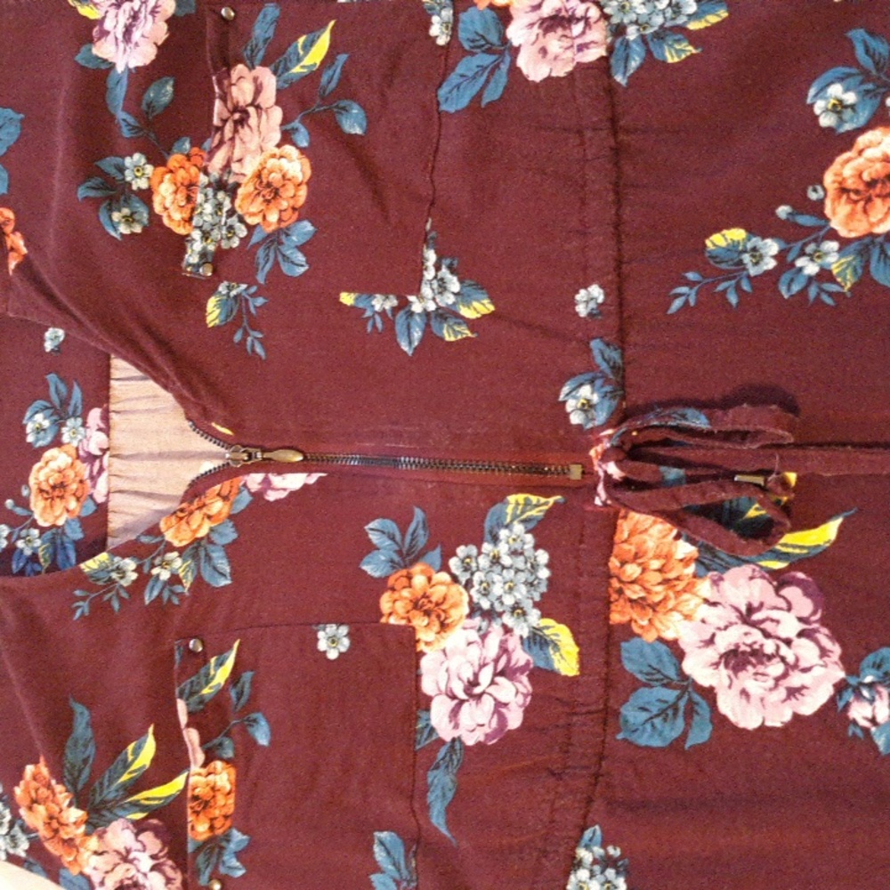 Torrid Burgundy Floral Dress - Picture 5 of 8